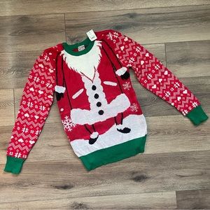 Santa Silly Christmas Sweater Small
